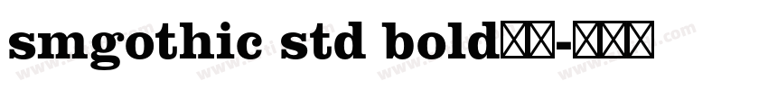 smgothic std bold粗体字体转换